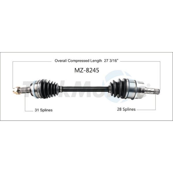 Surtrack Axle Cv Axle Shaft, Mz-8245 MZ-8245 - main